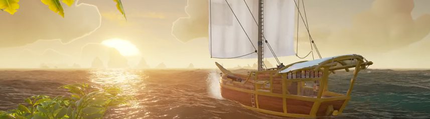 sea of thieves sloop sunset