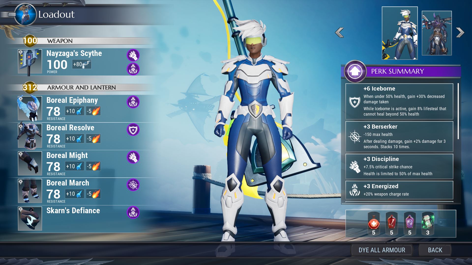 dauntless saved loadouts