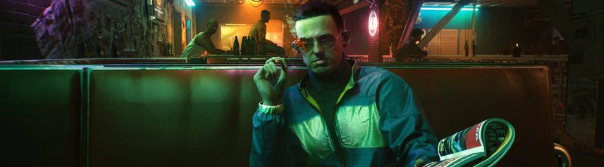 cyberpunk 2077 booth magazine banner