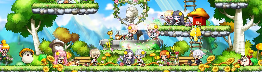 maplestory spring blossoms key art banner