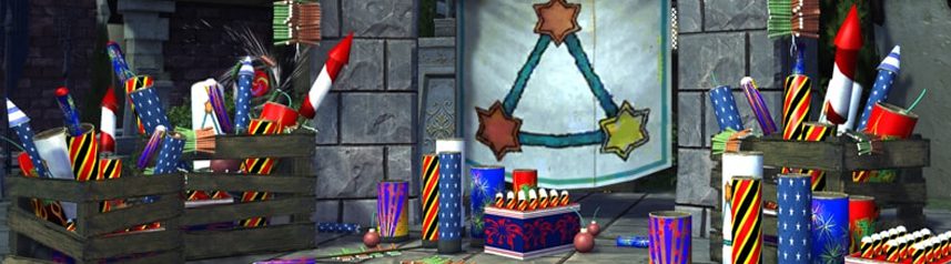 neverwinter d&d mmorpg celebration of lliira fireworks banner