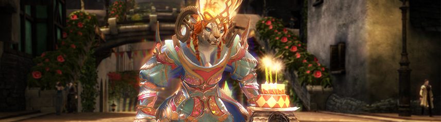 guild wars 2 charr birthday cake banner