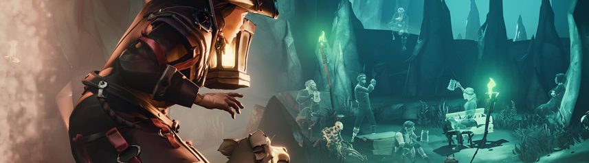 sea of thieves pirate ghosts celebration banner