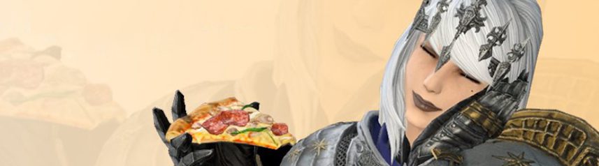 final fantasy xiv grubhub pizza eating emote banner