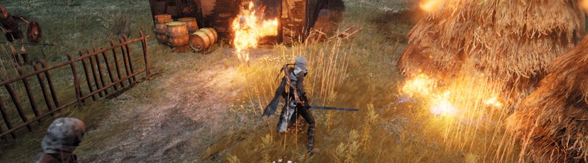 past fate burning farm banner