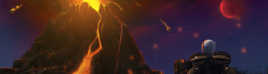 darkfall rise of agon pvp sandbox mmorpg erupting volcano banner