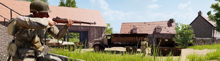 world war ii online mmo first person shooter m1 garand banner