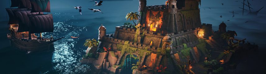 sea of thieves pirate mmorpg sea forts season 6 banner