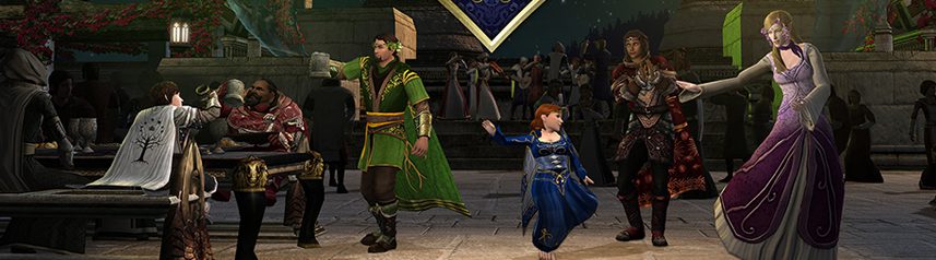 lord of the rings online mmorpg 15th anniversary dancing banner