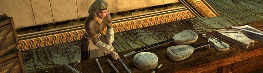 lord of the rings online fantasy mmorpg musical instruments banner