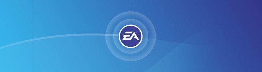 electronic arts video game publisher blue logo