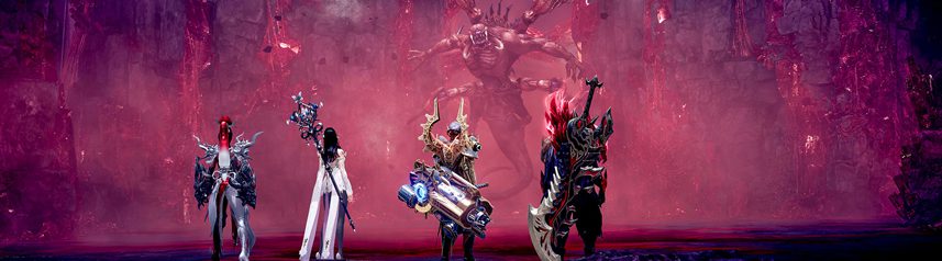 lost ark fantasy mmorpg four-armed boss banner