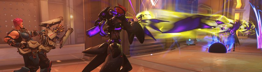 overwatch moba shooter moira gameplay still banner