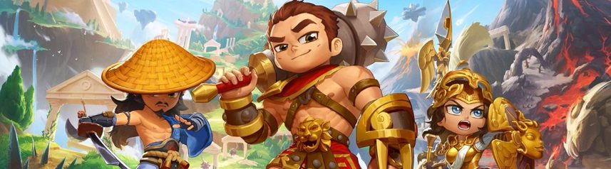 divine knockout multiplayer 3d brawler key art