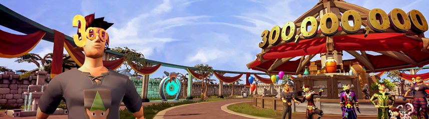 runescape fantasy mmorpg 300 million grand exchange party