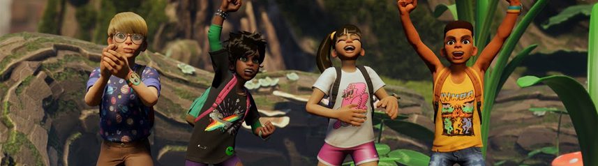 grounded multiplayer survival sandbox cheering kids