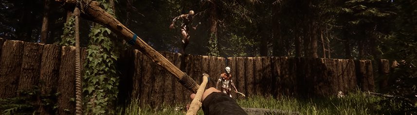 sons of the forest multiplayer horror survival game bow gameplay screenshot