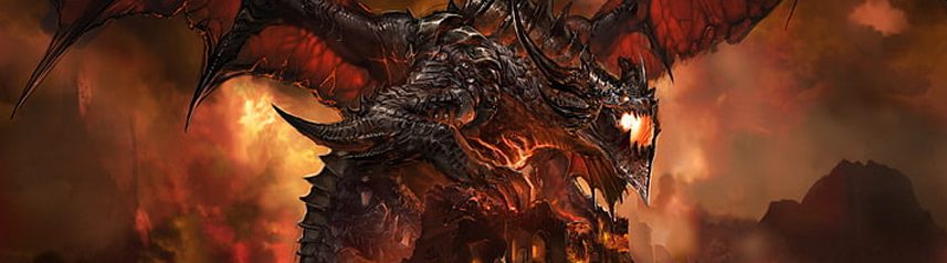 world of warcraft mmorpg cataclysm deathwing key art