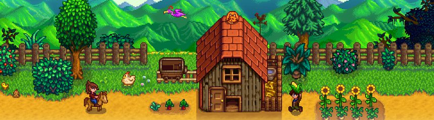 stardew valley farm sim key art