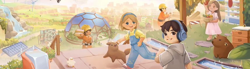 loftia social solarpunk mmo key art