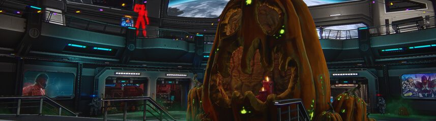 planetside 2 halloween space pumpkin banner
