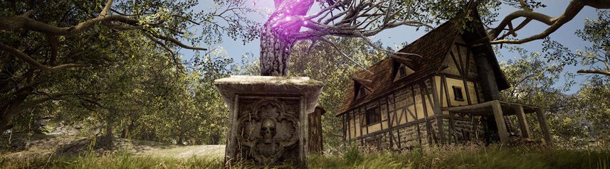 eternal tombs skull totem banner