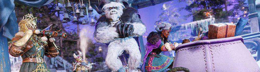 new world winter convergence gift pile banner