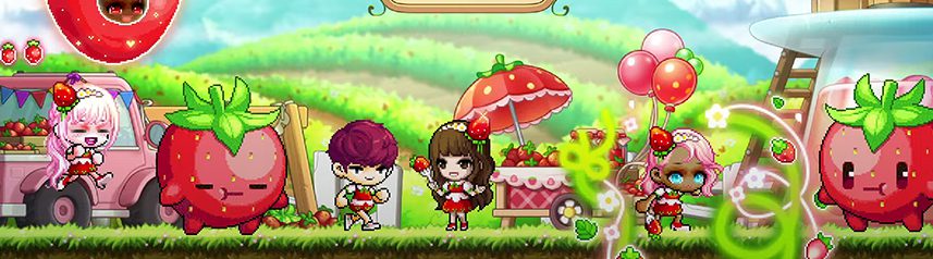 maplestory strawberry farm festival banner